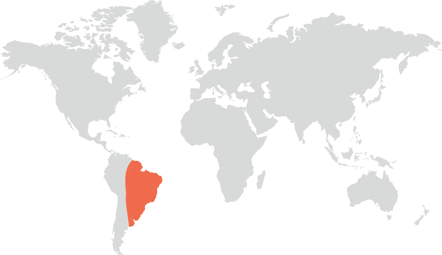Distribuição geográfica do cachorro do mato